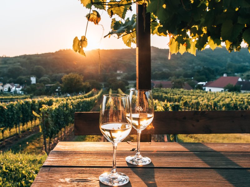 Wein beim Heurigen © Niederösterreich Werbung / Romeo Felsenreich
